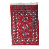 Tapis vintage fait main Afghan Ersari 62cm x 88cm (1970s) en laine