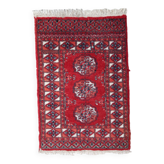 Tapis vintage fait main Afghan Ersari 62cm x 88cm (1970s) en laine