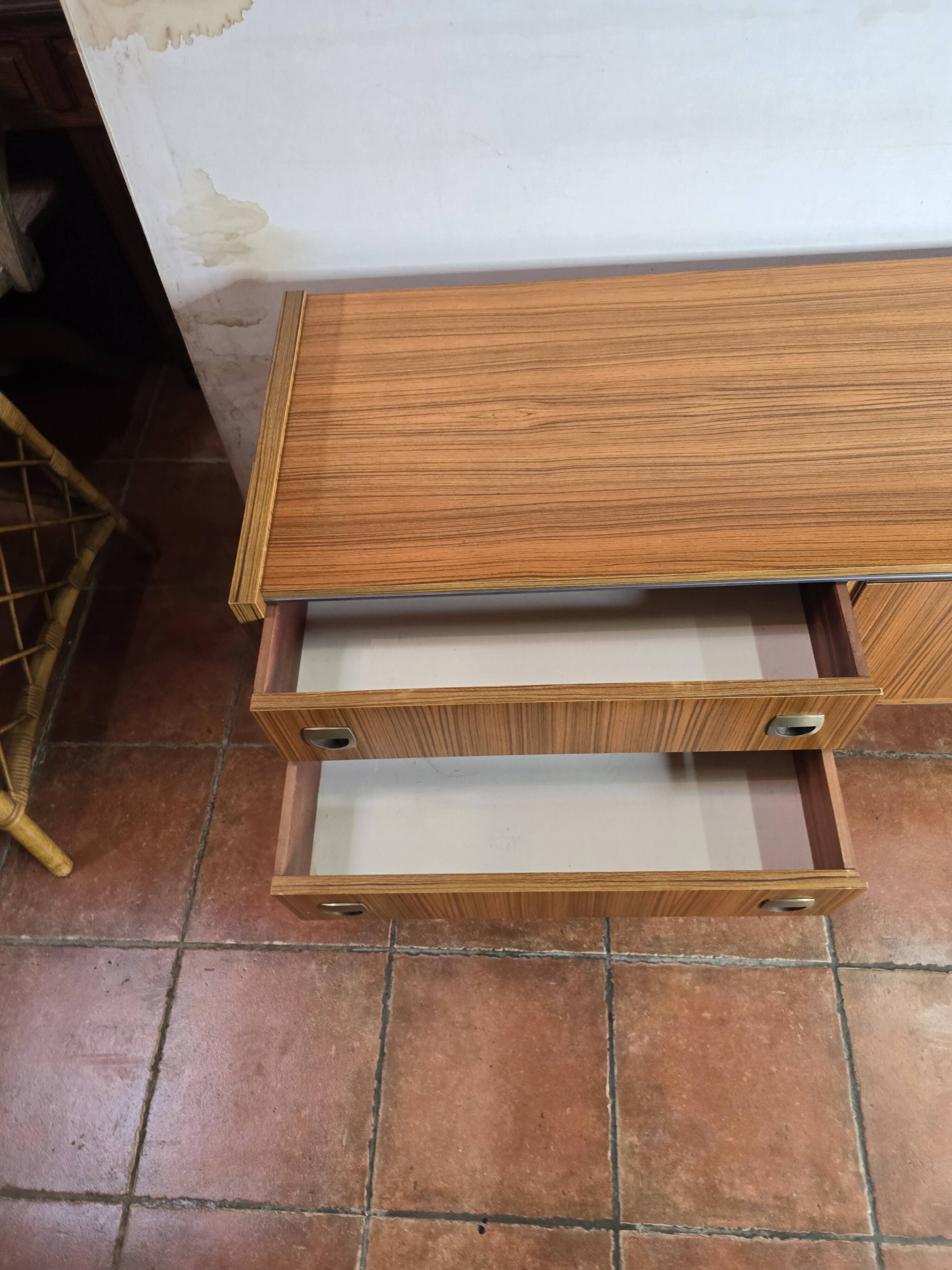 Scandinavian low sideboard from the 60s in teak