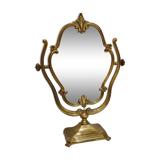 Golden mirror on swivel stand 36x50cm