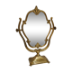 Golden mirror on swivel stand 36x50cm