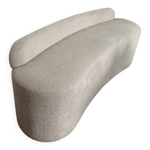 Banquette en tissu bouclette - beige