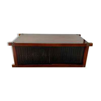 Buffet, meuble TV en bois Roche Bobois, style japandi