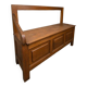 Oak bench with storage