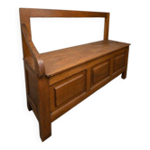 Oak bench with storage