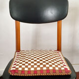 Retro imitation leather cushion 35x35cm