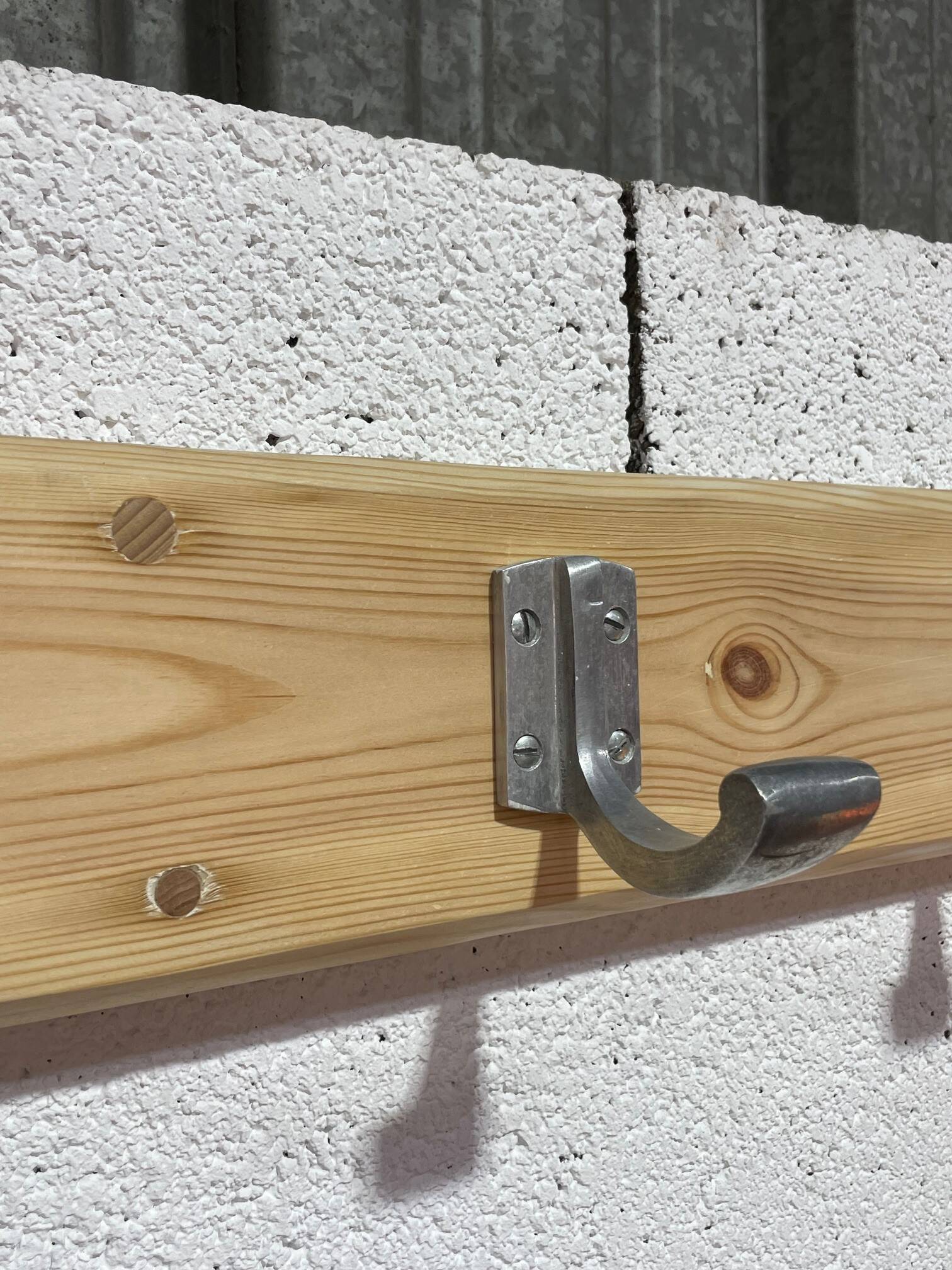 Vintage wall coat rack from the 1960s.