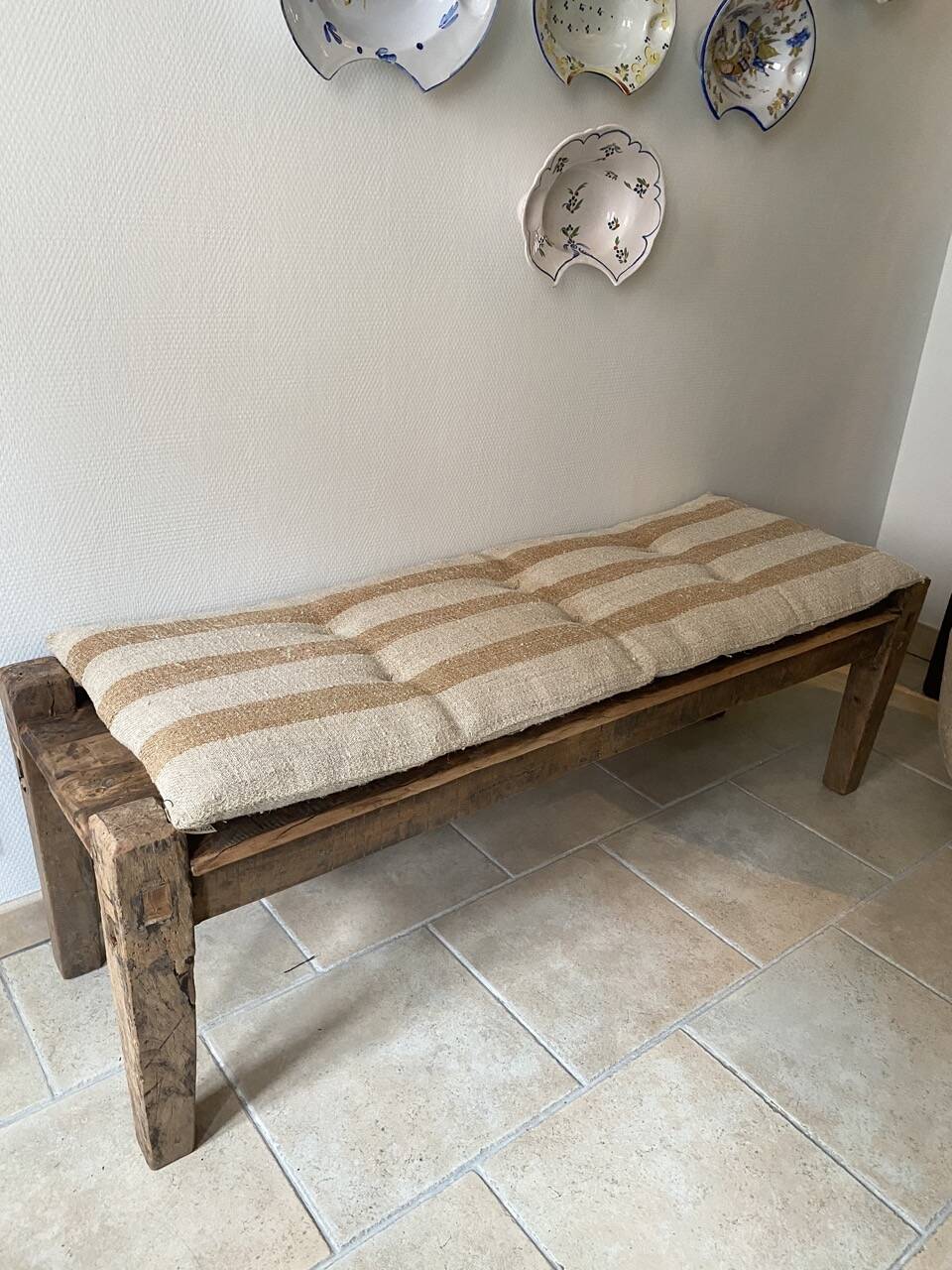 Indian bench made of recycled wood