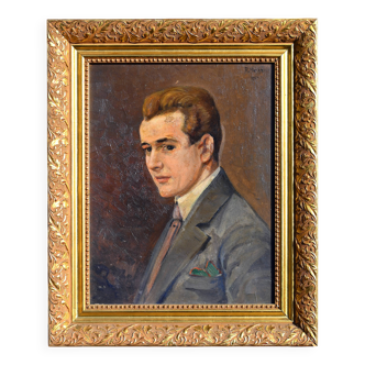 Portrait of a man, 1929, by albert morhain (1883-1953)