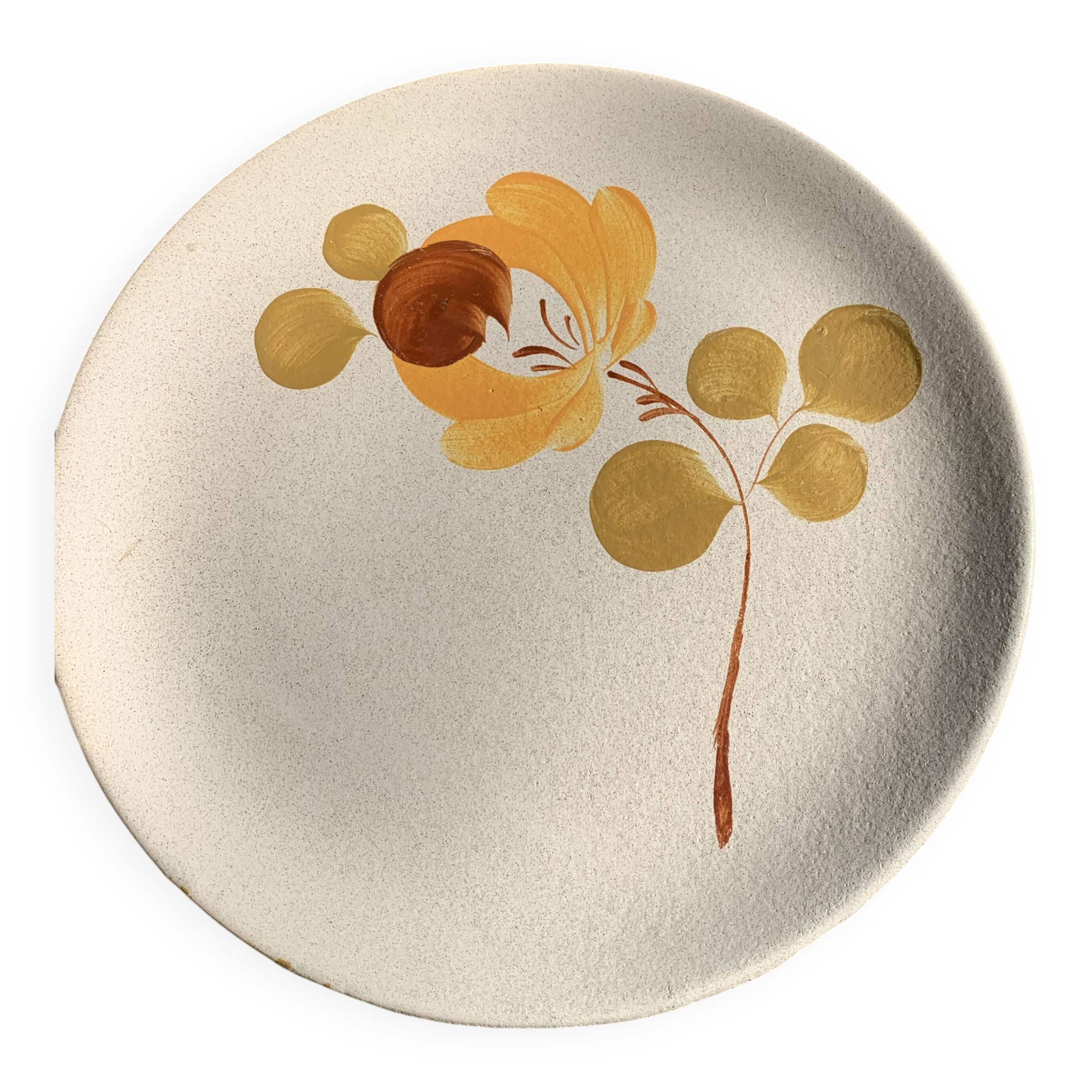 Loire ceramic cake dish 1713 Saint Amand earthenware France