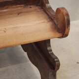 Antique Gothic Church Benches, Late 1800s – Set of 4 Pine Wood Pew Benches
