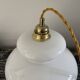 Suspension vintage en opaline blanche