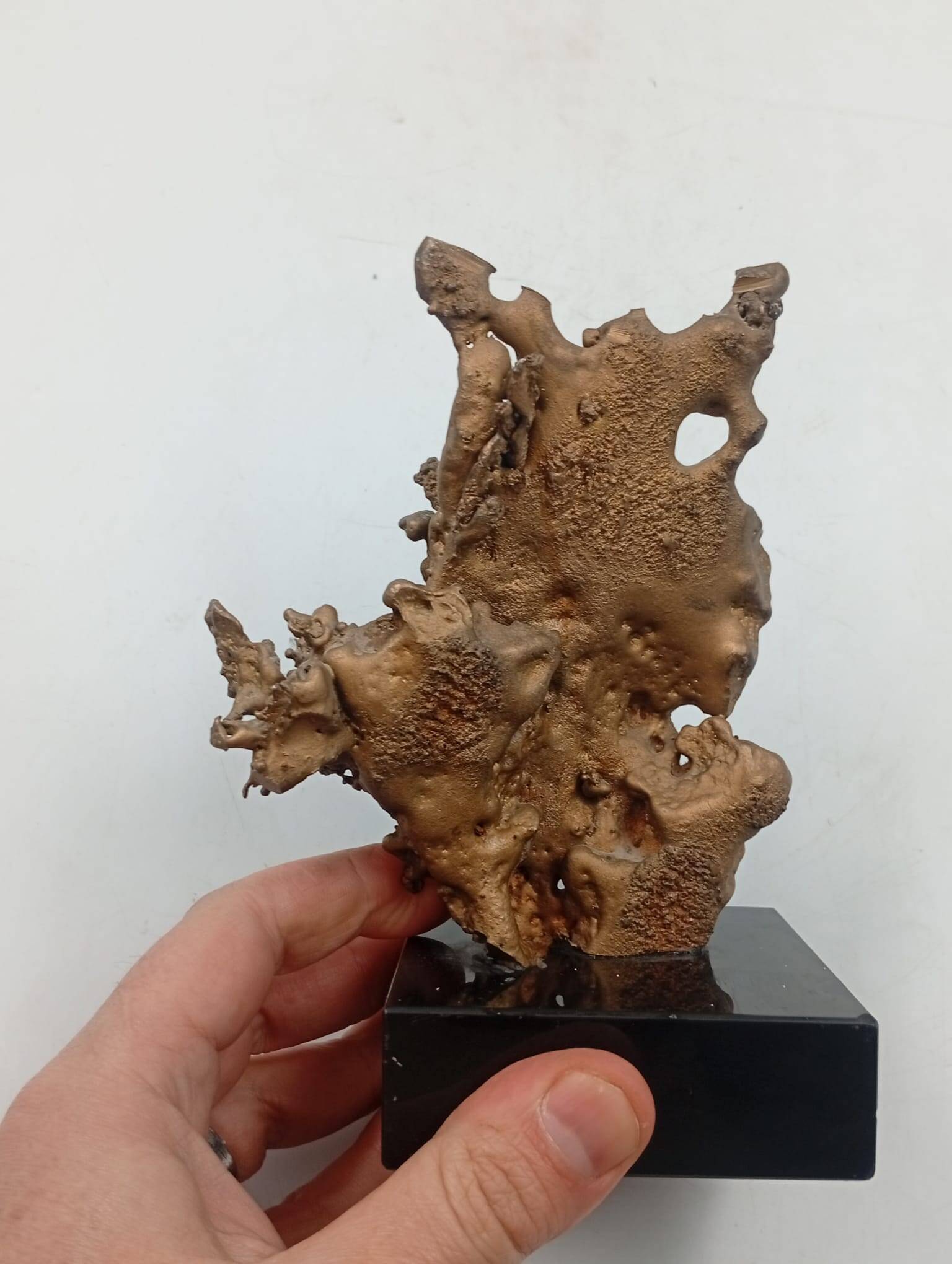 Organic Sculpture Brutalist Modernist Midcentury Gilded Bronze Casting