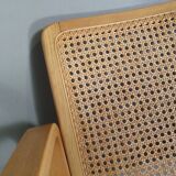 Beech wood and webbing side chair by Olivo Pietro, Italy, 1970s