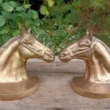 Serres Livres Laiton Cheval Vintage