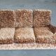 1970s velvet convertible sofa