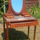 Art Deco dressing table in oak and red marble, 1920s-30s.