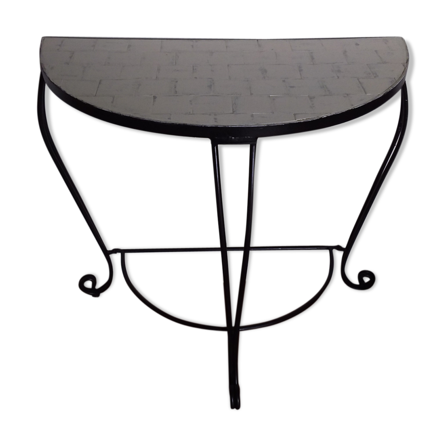 Wrought iron feet console