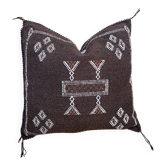 Handwoven cactus silk cushion cover: Berber bohemian cushion