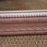 Louis XVI style trumeau mirror in patinated wood