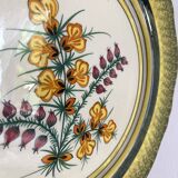 Henriot Quimper decorative plate with flowers