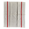 Tea towel in beige and red embroidered