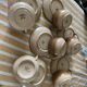 service of 6 cups and saucers HB Henriot Quimper France