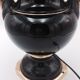 Foot lamp in Black ceramic baluster, 80s