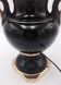 Foot lamp in Black ceramic baluster, 80s