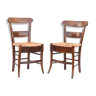 Paire de chaises paillées