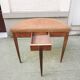 Antique Wooden Half Moon Game Table Console