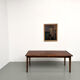 Oak dining table with tapered legs, 1970s.