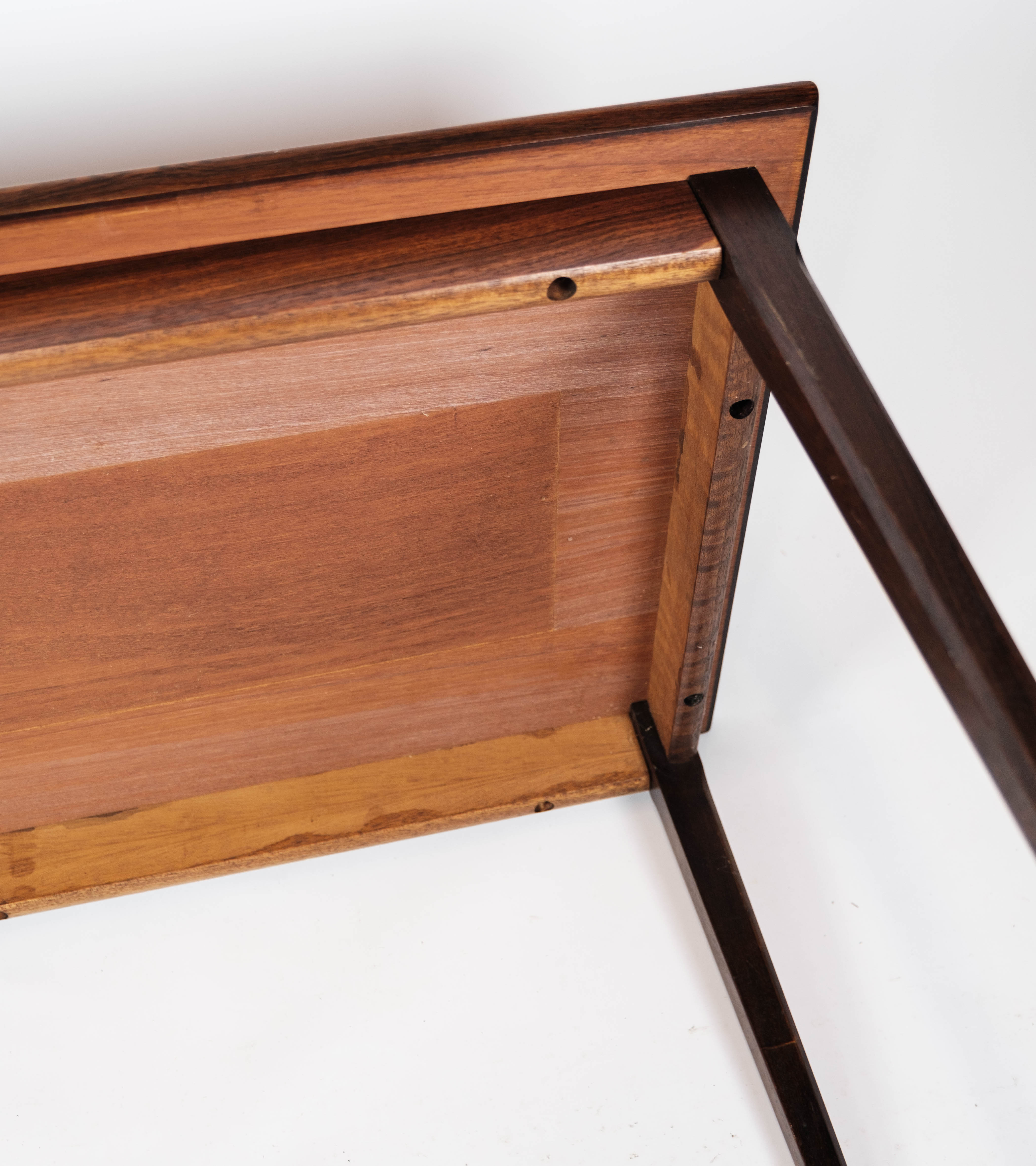 Coffee table in rosewood and black slate of Danish design, 1960s