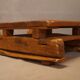 Table basse savoyarde luge vintage