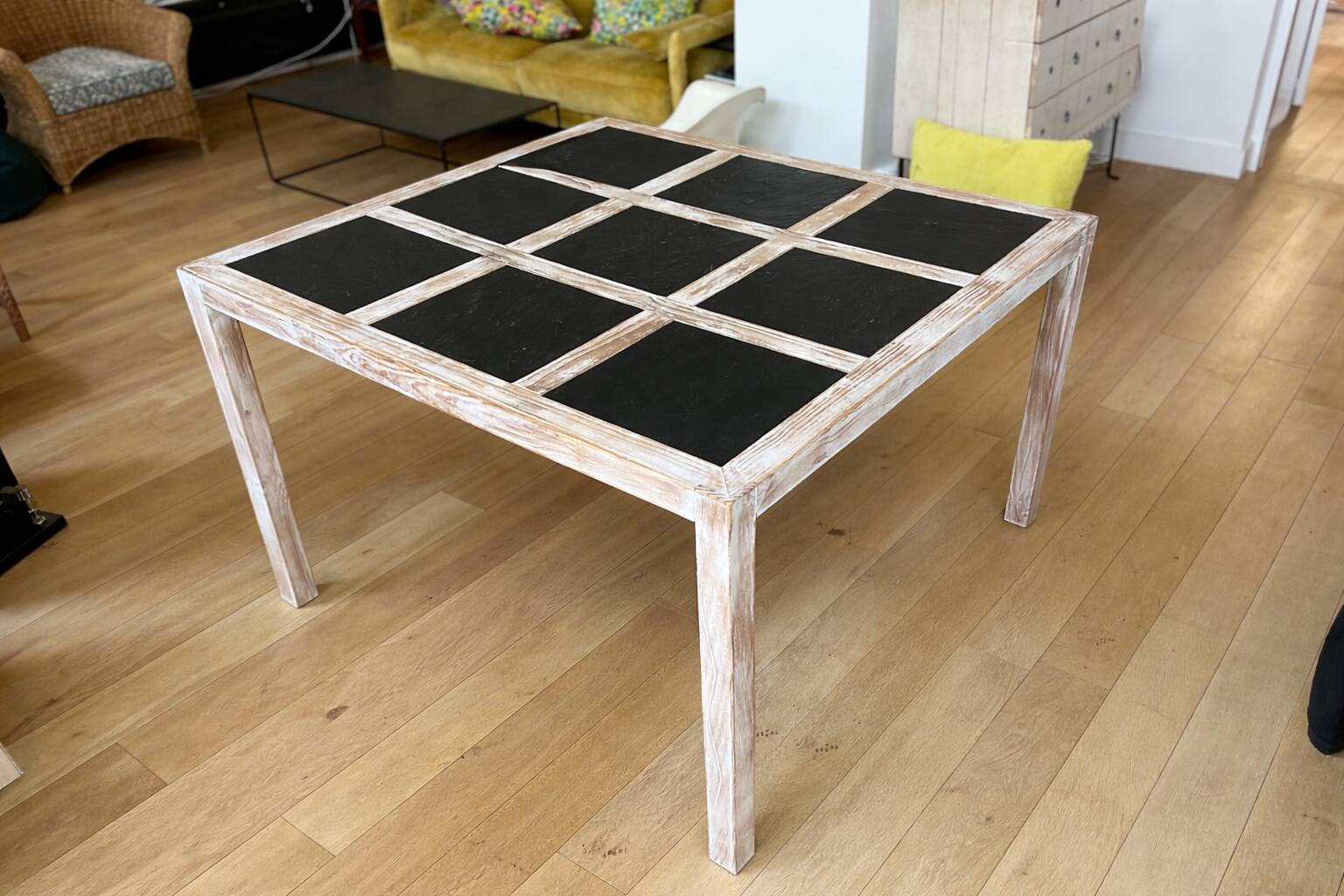 Slate and wood table