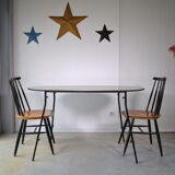 Vintage table adjustable in height 1970