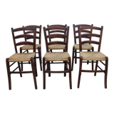 Series of 6 mulched chairs