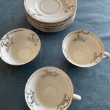 Set of 3 cups and 5 saucers BAVARIA