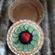 Plat à tarte ancien en barbotine