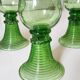 4 Roemer crystal glasses, 19th century