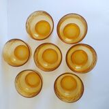 Set of 7 frosted amber cups l'alsacienne sierra biscuits