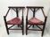 Pair of antique English triangular armchairs 1900s