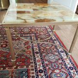 Pair of onyx and brass bedside tables 1940