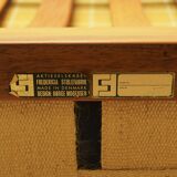 Fauteuil jaune, design danois, années 1970, designer : Børge Mogensen