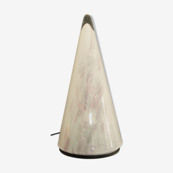 Murano 1980 glass Italian modern cone lamp