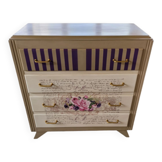 Retro painted chest of drawers