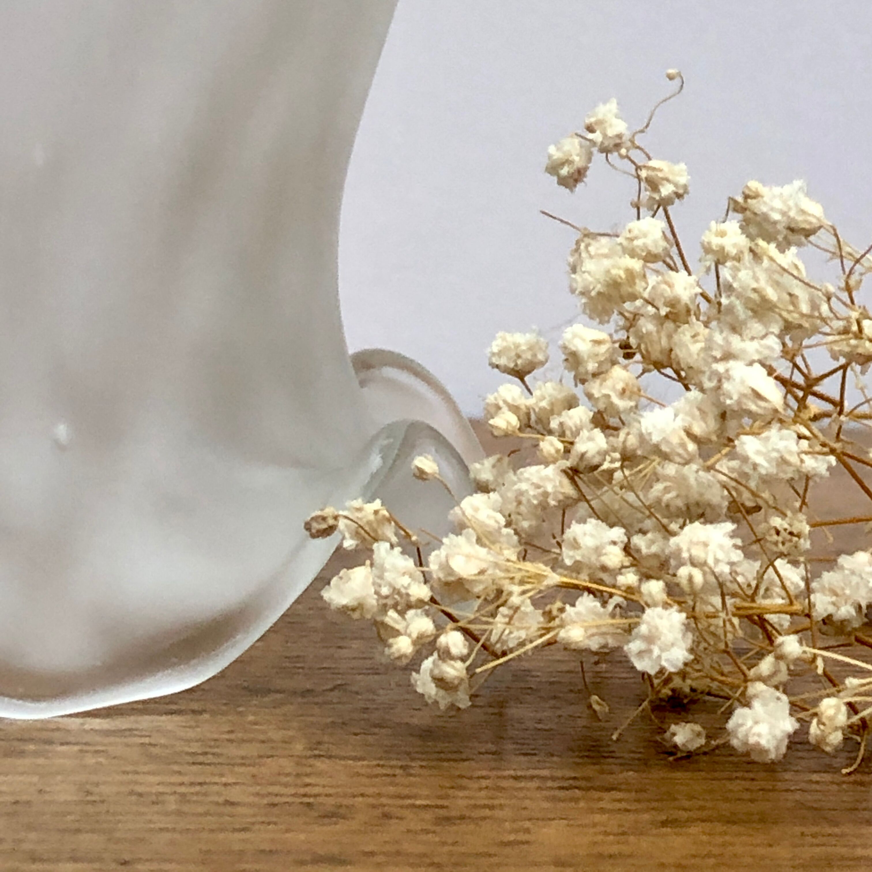 Vintage tulip walker in frosted glass