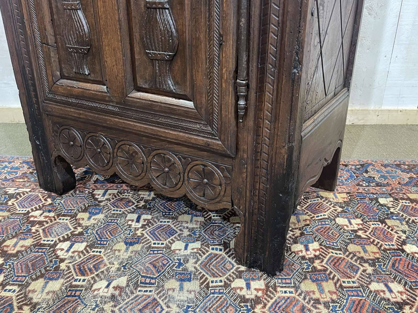 Bonnetière rustique en chêne 19ème