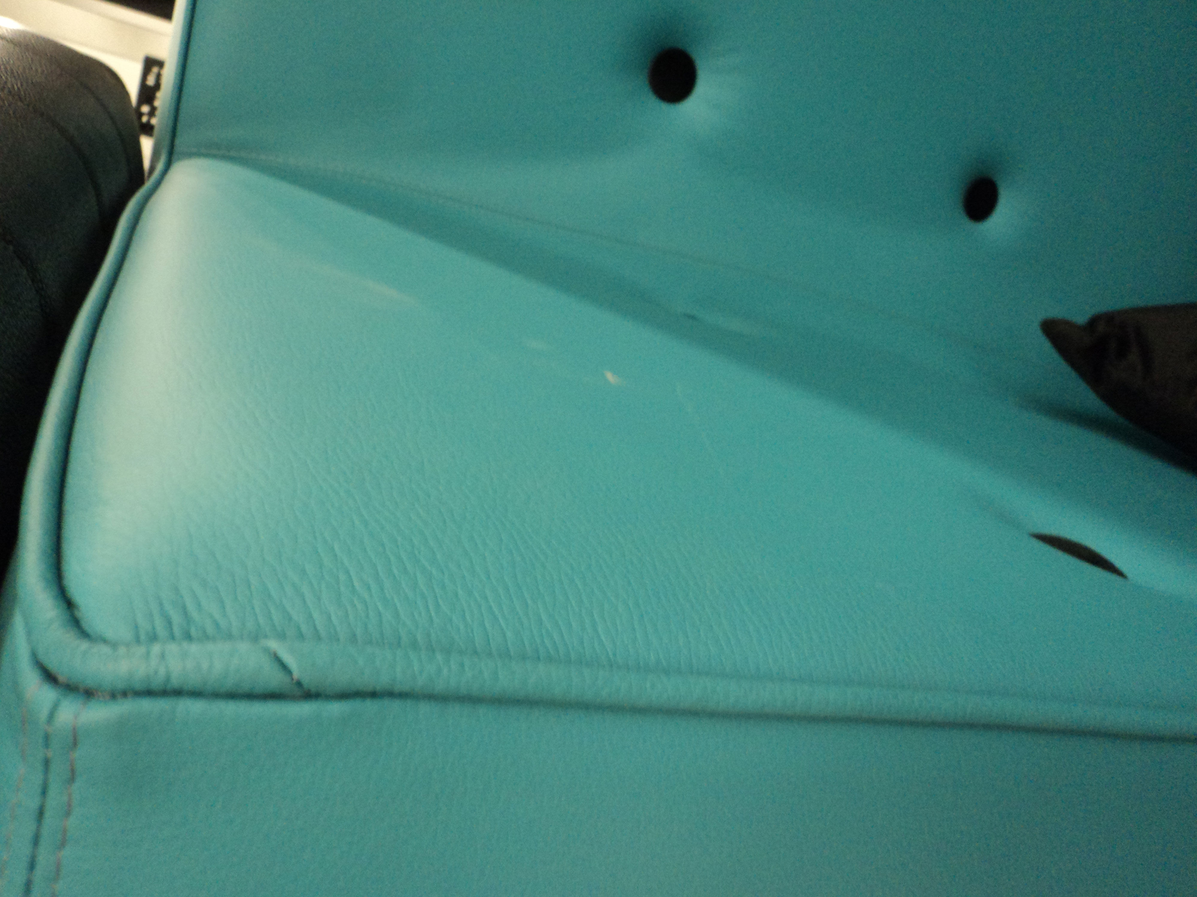 Seat "Scala" turquoise velvet leather black