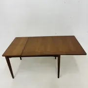 Table à manger extensible en teck, années 1960